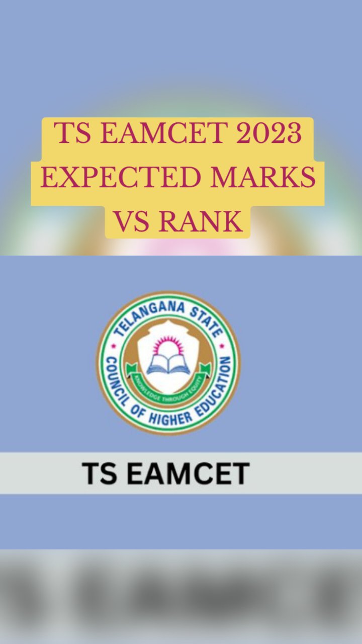 TS EAMCET 2023 EXPECTED MARKS VS RANK
